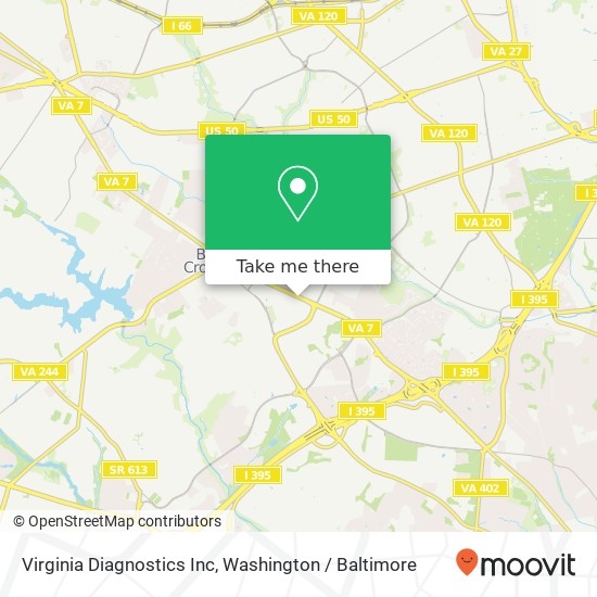 Mapa de Virginia Diagnostics Inc