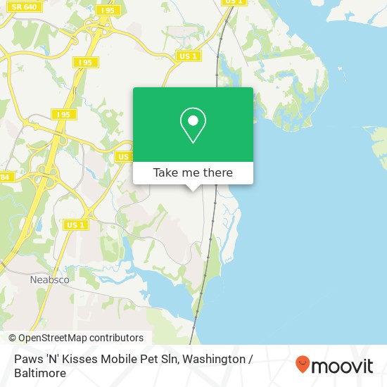 Paws 'N' Kisses Mobile Pet Sln map