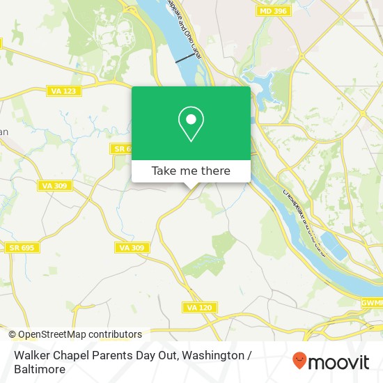 Walker Chapel Parents Day Out map