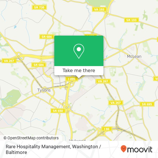 Mapa de Rare Hospitality Management