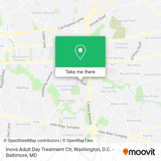 Inova Adult Day Treatment Ctr map