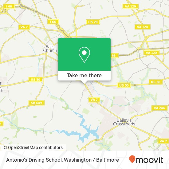 Antonio's Driving School map