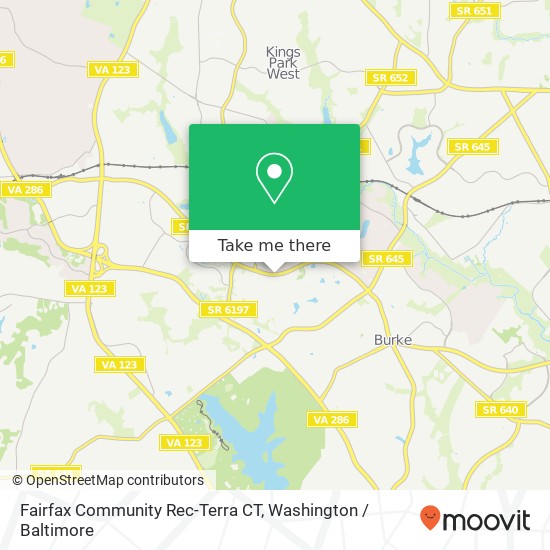 Mapa de Fairfax Community Rec-Terra CT