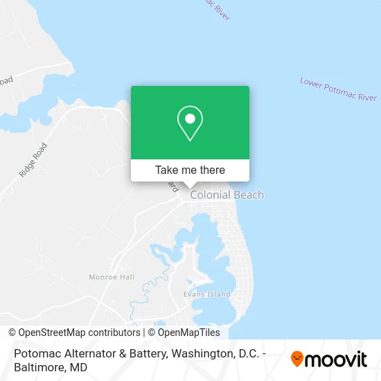 Potomac Alternator & Battery map