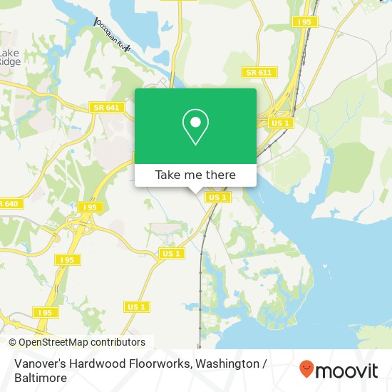 Vanover's Hardwood Floorworks map