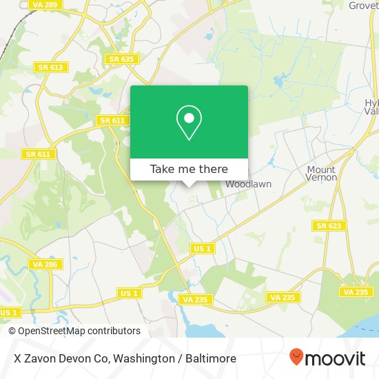 X Zavon Devon Co map