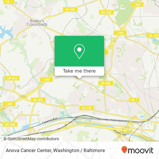 Mapa de Anova Cancer Center