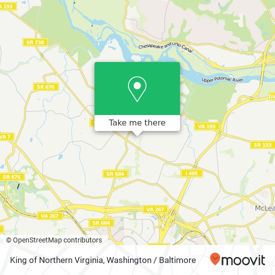 King of Northern Virginia map