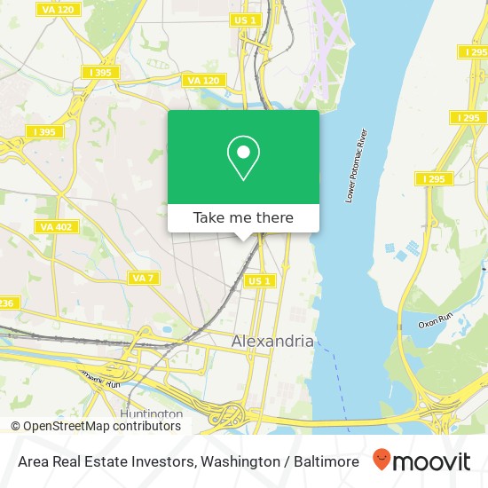 Area Real Estate Investors map