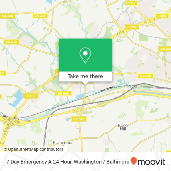 Mapa de 7 Day Emergency A 24 Hour
