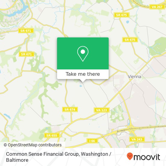 Mapa de Common Sense Financial Group