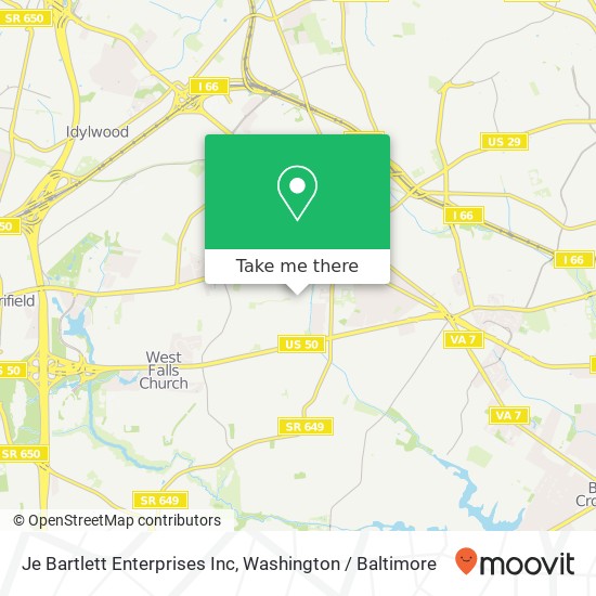 Mapa de Je Bartlett Enterprises Inc