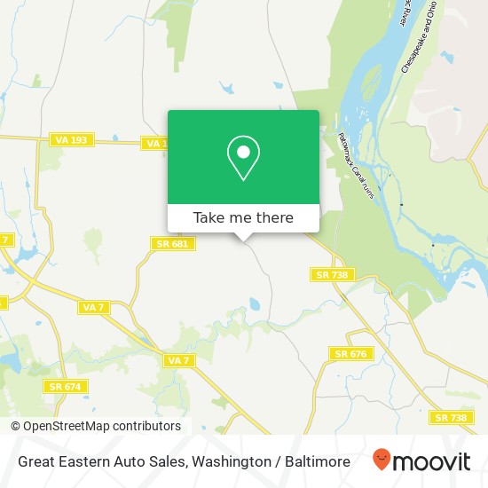 Great Eastern Auto Sales map