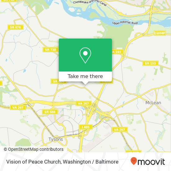 Mapa de Vision of Peace Church