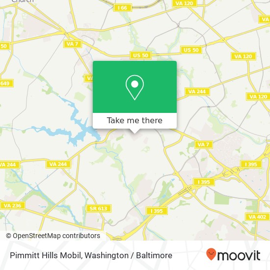 Pimmitt Hills Mobil map