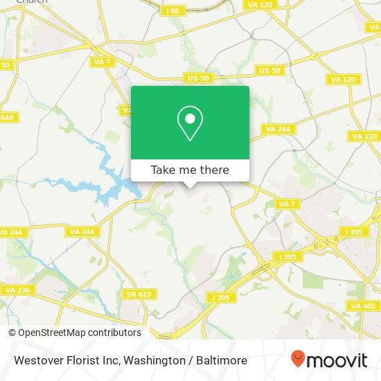 Westover Florist Inc map