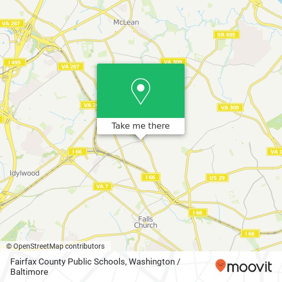 Fairfax County Public Schools map