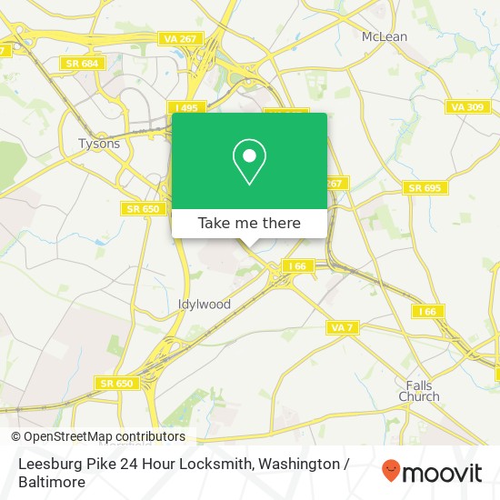 Mapa de Leesburg Pike 24 Hour Locksmith