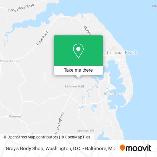 Gray's Body Shop map