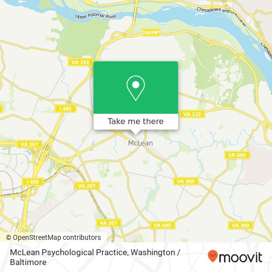 McLean Psychological Practice map