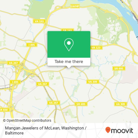 Mapa de Mangan Jewelers of McLean