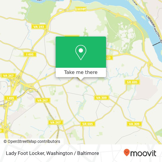 Lady Foot Locker map