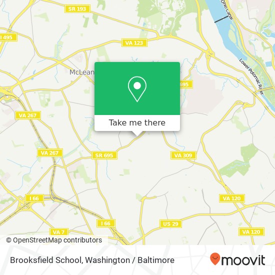 Mapa de Brooksfield School