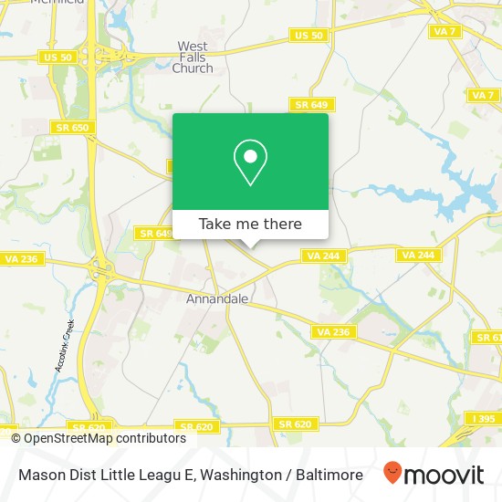 Mason Dist Little Leagu E map