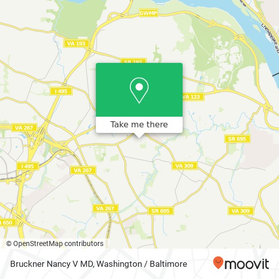 Bruckner Nancy V MD map