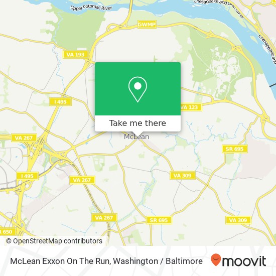 Mapa de McLean Exxon On The Run