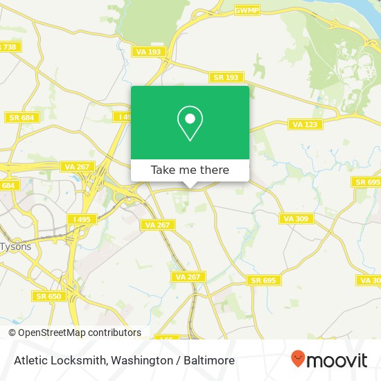 Atletic Locksmith map