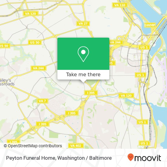 Peyton Funeral Home map