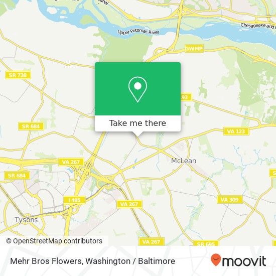 Mehr Bros Flowers map