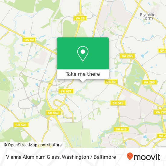 Vienna Aluminum Glass map
