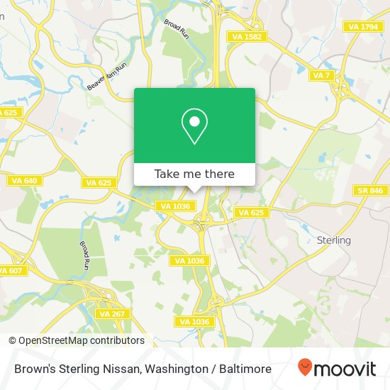 Mapa de Brown's Sterling Nissan