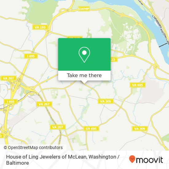 Mapa de House of Ling Jewelers of McLean