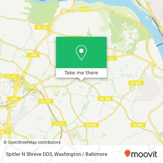 Mapa de Spitler N Shreve DDS