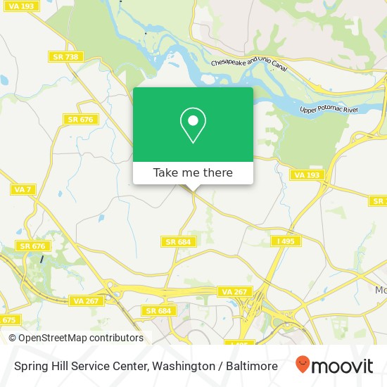 Spring Hill Service Center map