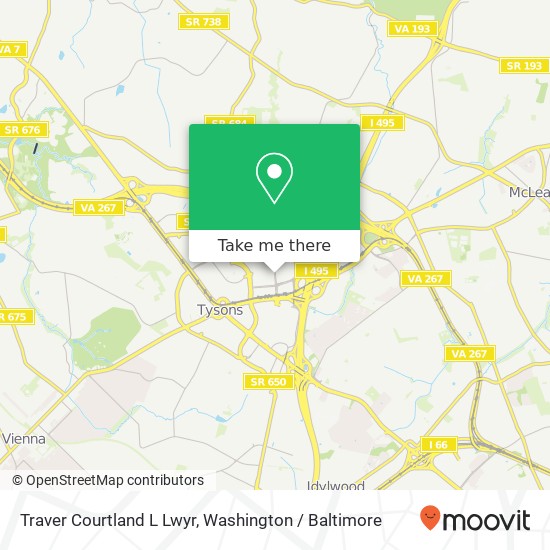 Traver Courtland L Lwyr map