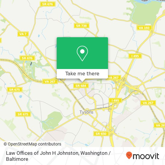 Law Offices of John H Johnston map