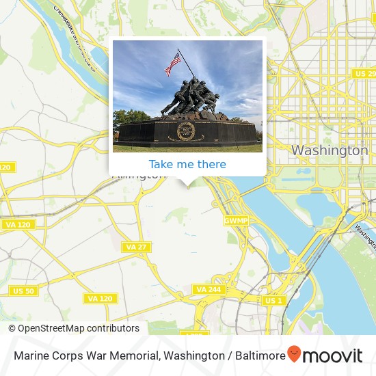 Mapa de Marine Corps War Memorial