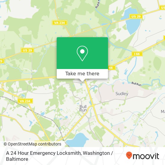 Mapa de A 24 Hour Emergency Locksmith