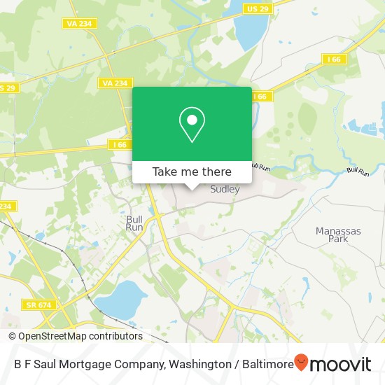 B F Saul Mortgage Company map
