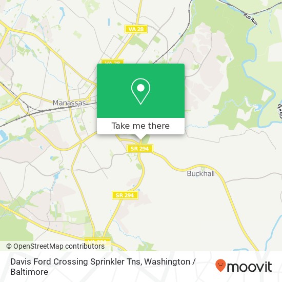 Davis Ford Crossing Sprinkler Tns map