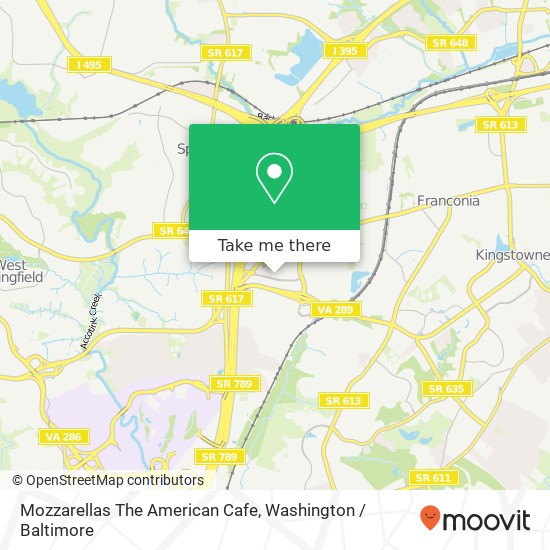 Mapa de Mozzarellas The American Cafe