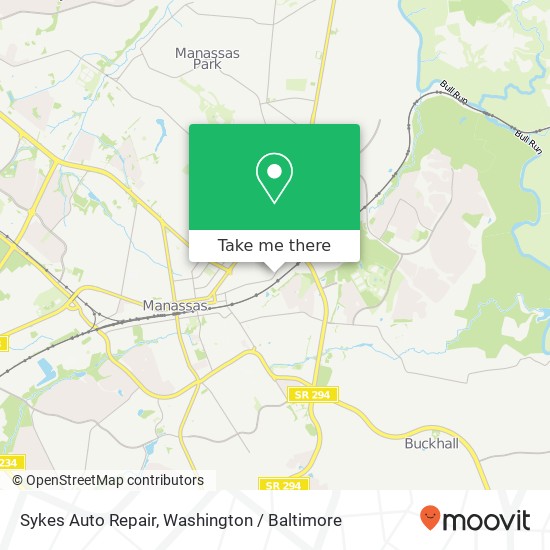 Mapa de Sykes Auto Repair