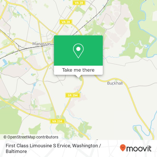 Mapa de First Class Limousine S Ervice