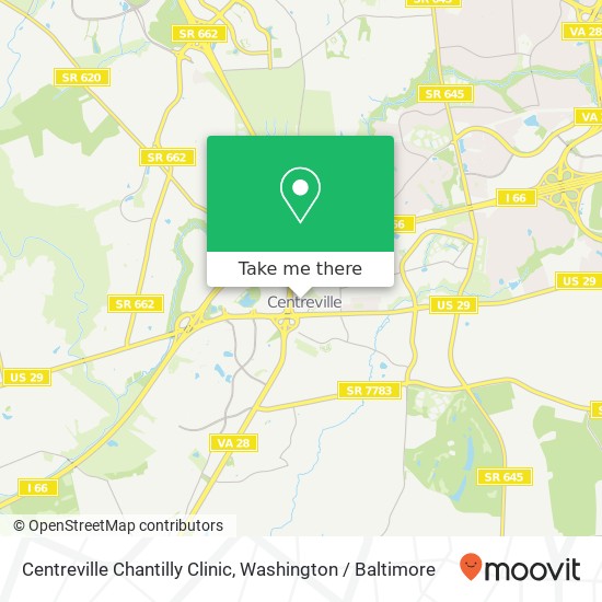 Mapa de Centreville Chantilly Clinic