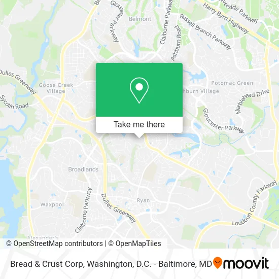 Bread & Crust Corp map