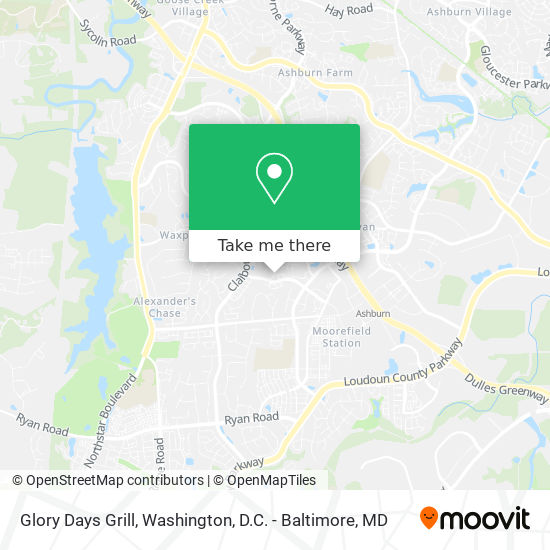 Mapa de Glory Days Grill